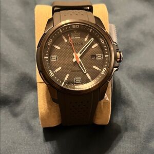 Citizen Men's Black and Silver Watch